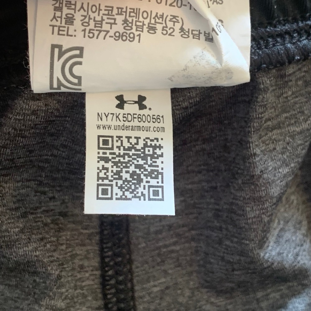 Under Armour HeatGear Womens L Loose Fit Capri Jogger Pants Gray Blk Workout Gym - Picture 6 of 13